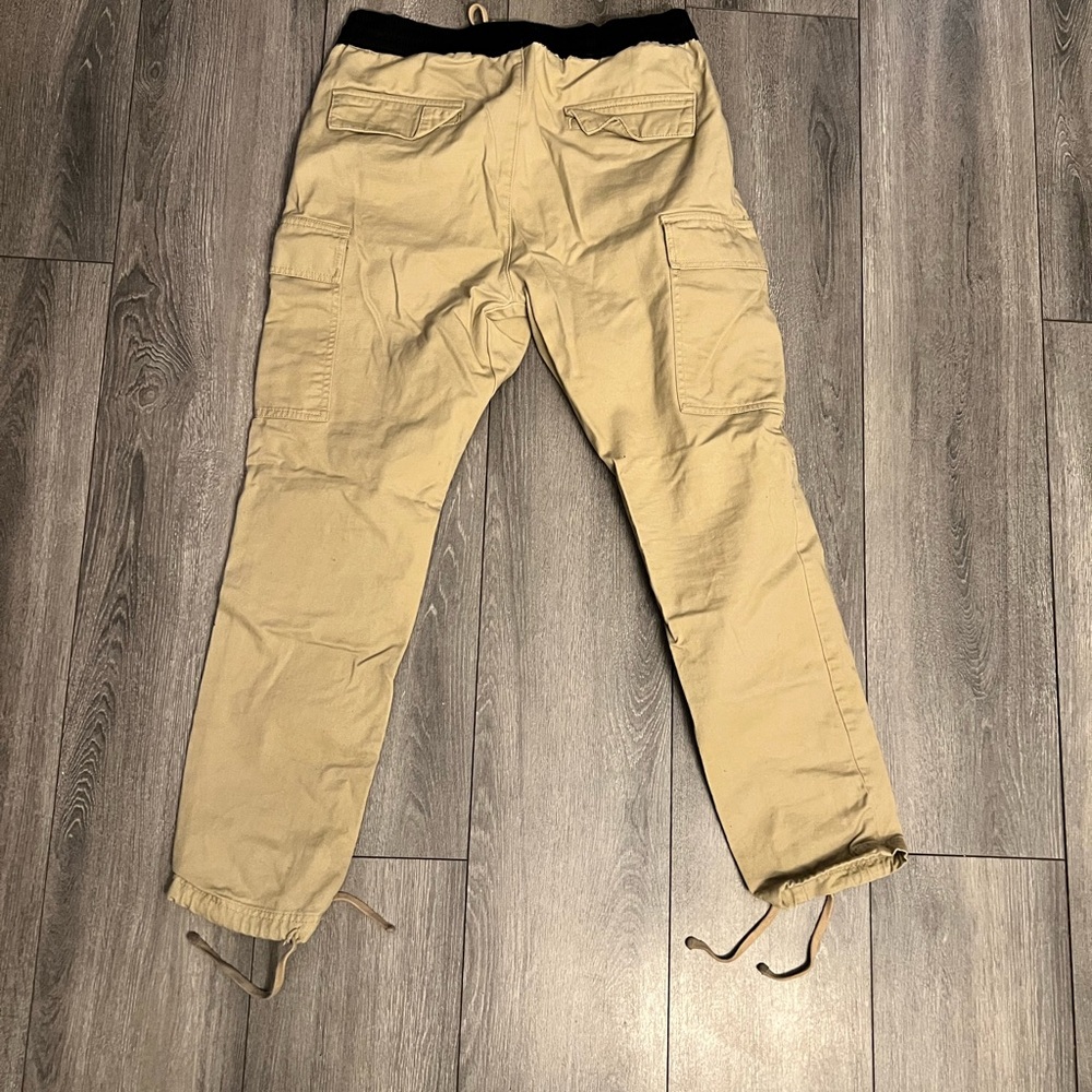 Essentials Tan Cargo Jogger Pants with Drawstring - Picture 5 of 5